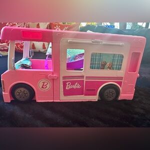 Barbie Dream Camper Pink and White Camper Van